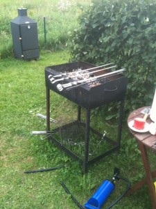Russian shashlik barbecue